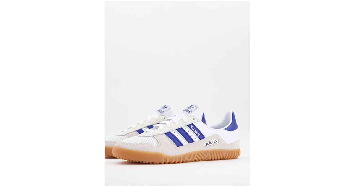 Indoor comp - sneakers bianche e blu con suola da Uomo di adidas Originals  in Bianco | Lyst