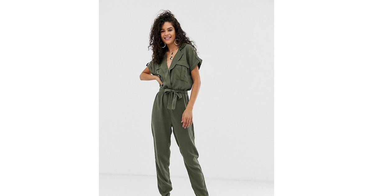 Noisy May Utility Jumpsuit in Green | Lyst