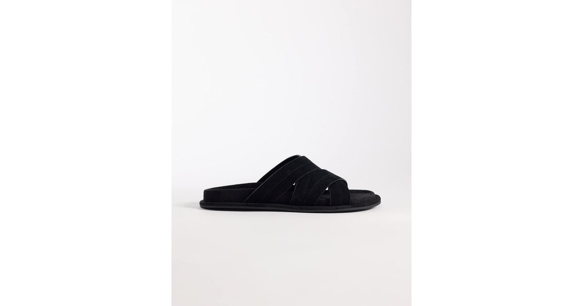 ASOS Cross Over Strap Sandals in Black for Men | Lyst