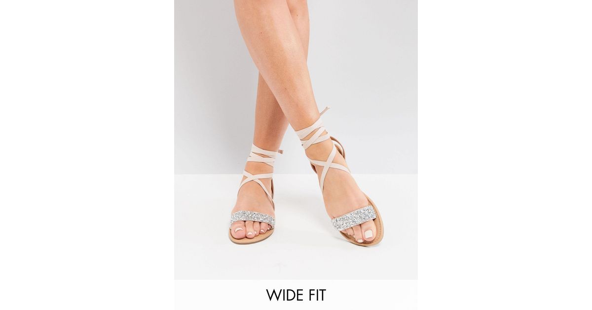 wide fit flat sandals