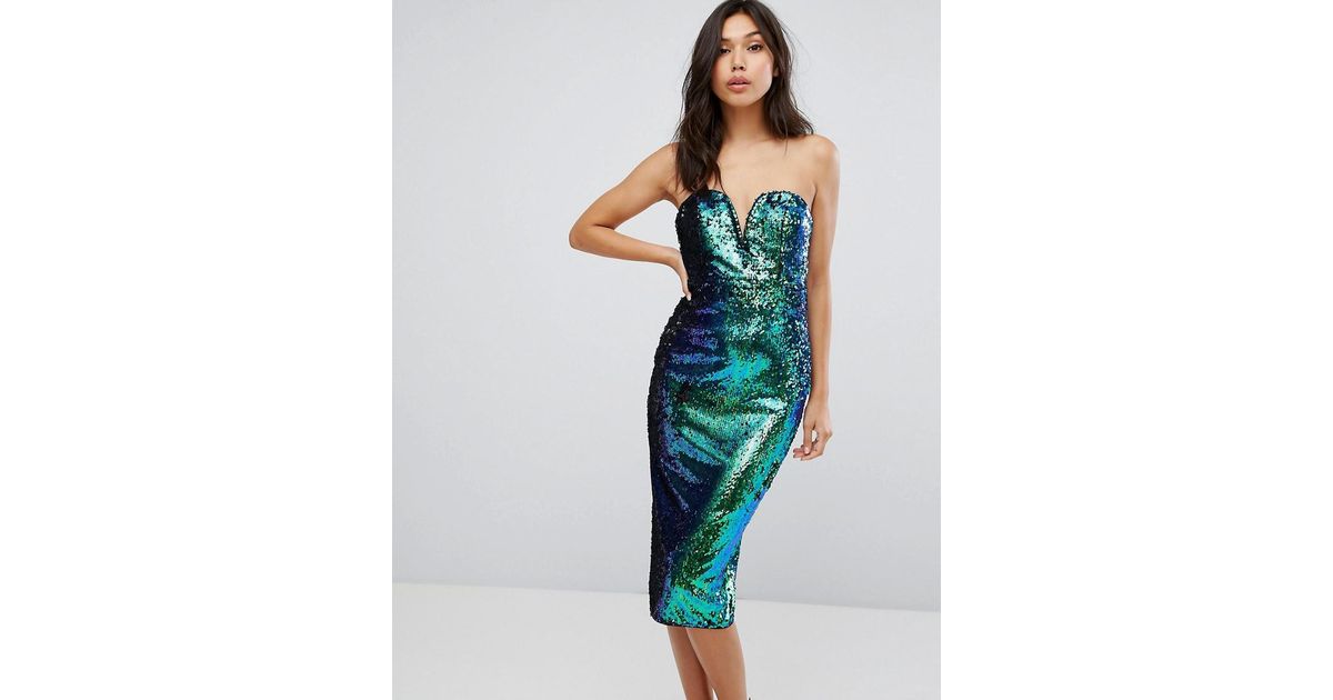 fish scale sequin dress