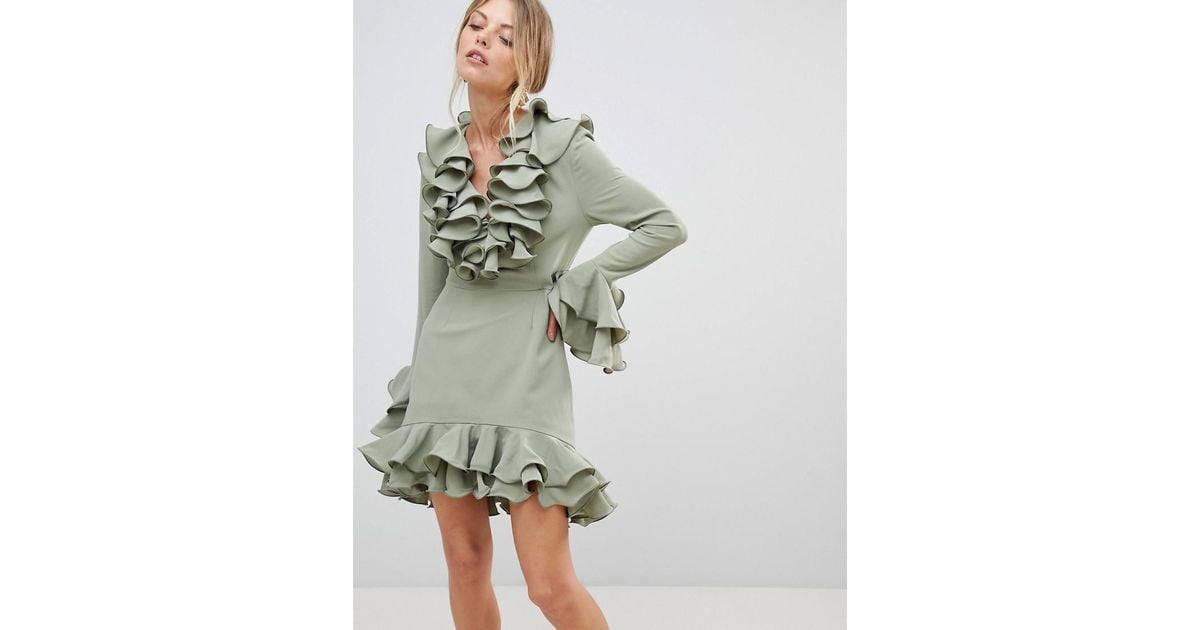 ruffles in dress