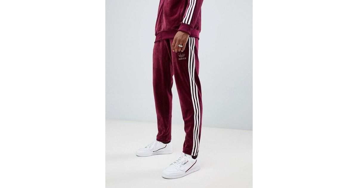 adidas originals red joggers