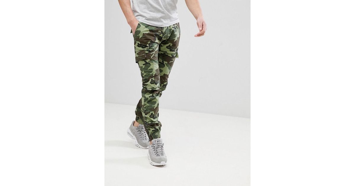 Camo cuffed deals pants