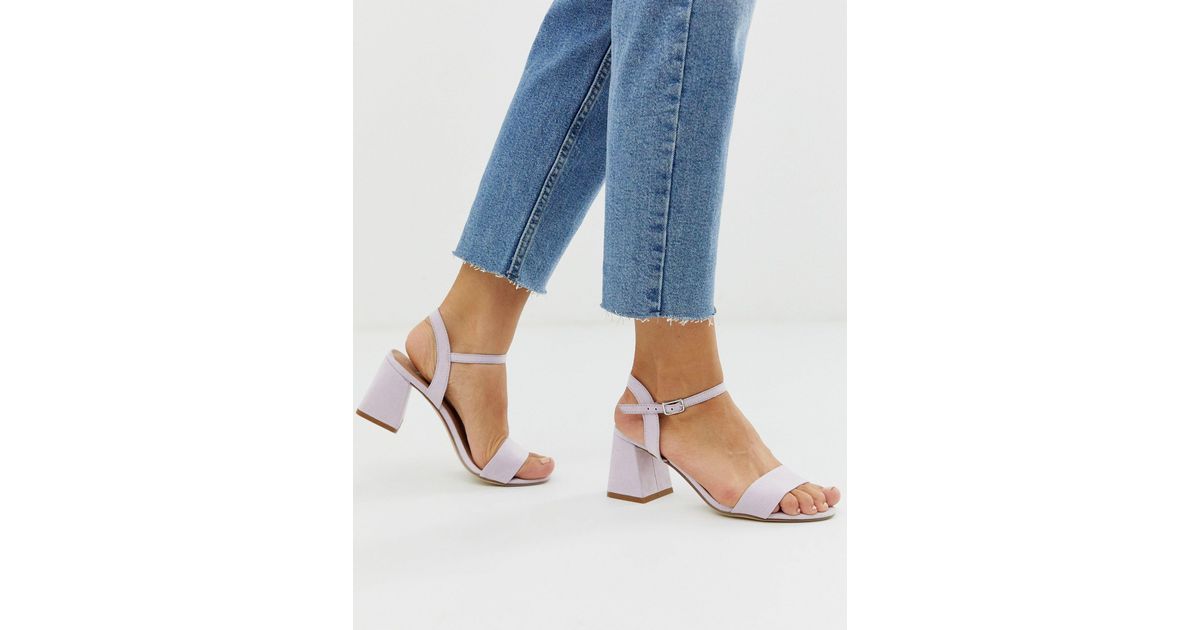New Look Low Block Heeled Sandal in Purple Lyst Australia