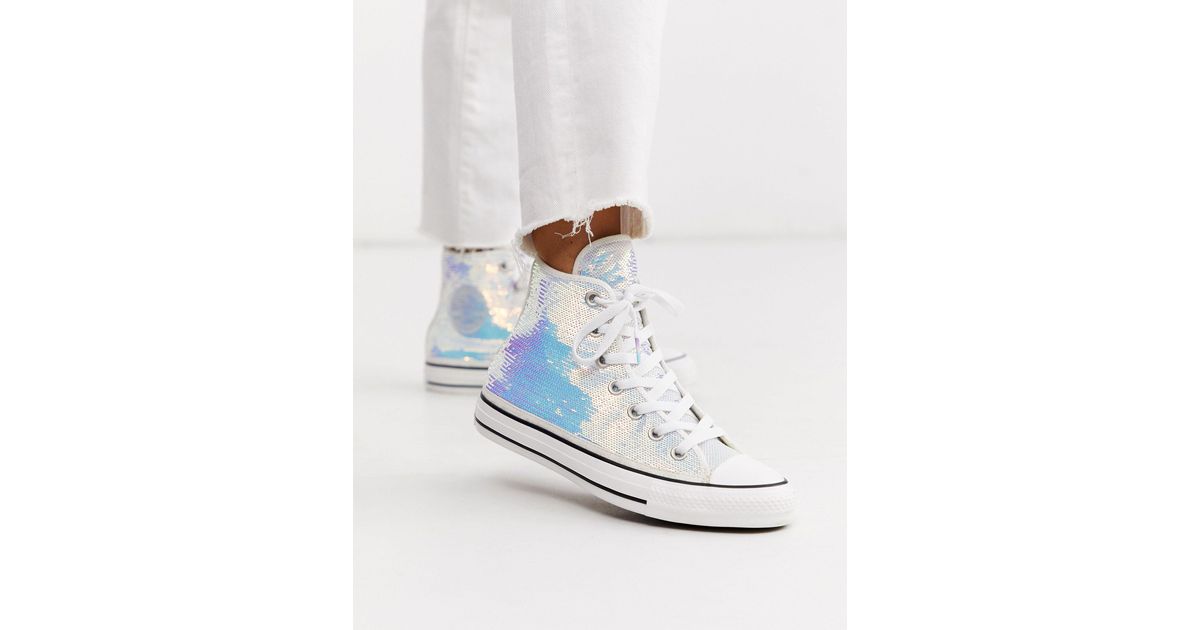 Converse met glitters top