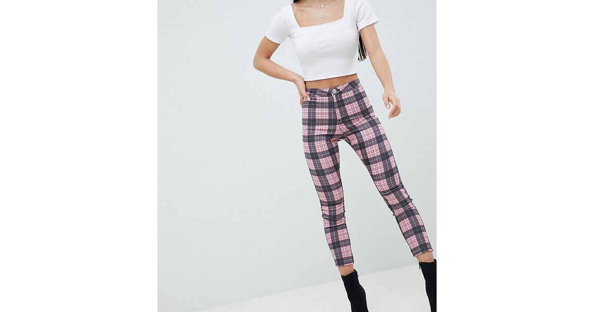 check print jeggings