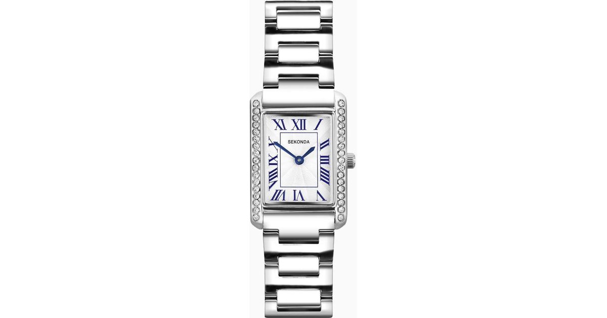 Sekonda Colette 22Mm Rectangular Analogue Watch in White | Lyst UK