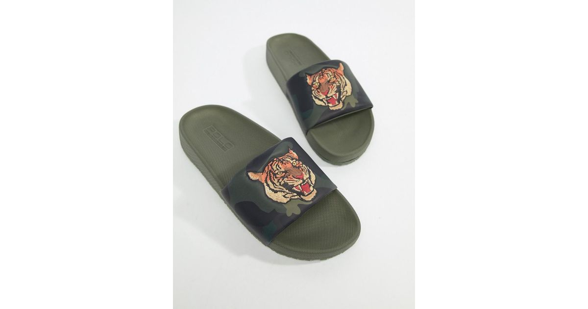 ralph lauren cayson sliders black