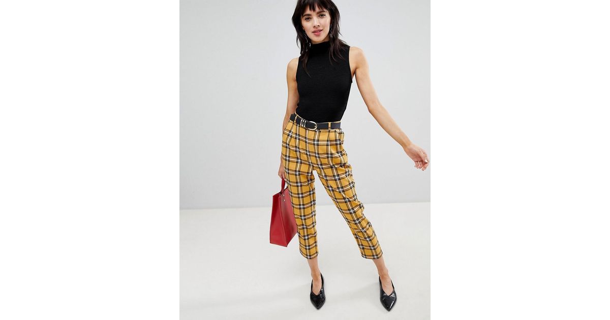 yellow tartan trousers