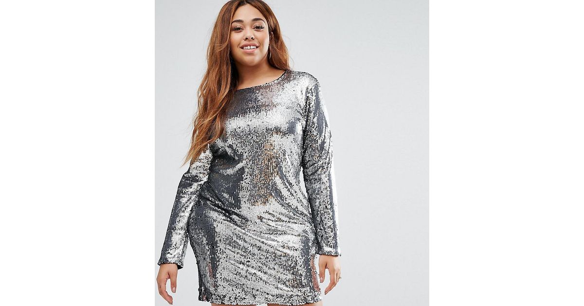 boohoo silver dress