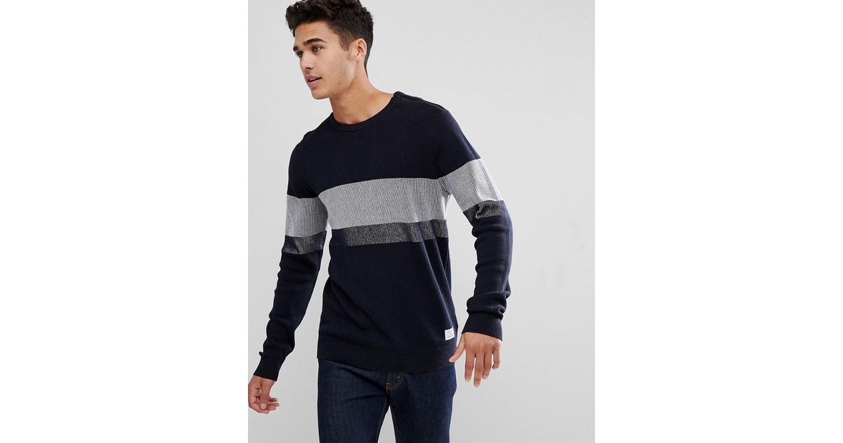 Jack and Jones Core Memphis Shawl Jumper Mens Gents Lined Knitwear Pullover Full