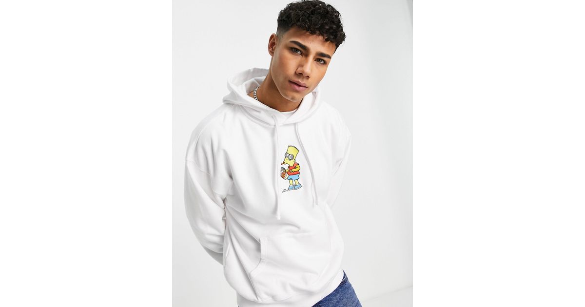 Levi's X Simpsons Capsule Hoodie With Bart Chest Print in White for Men ...