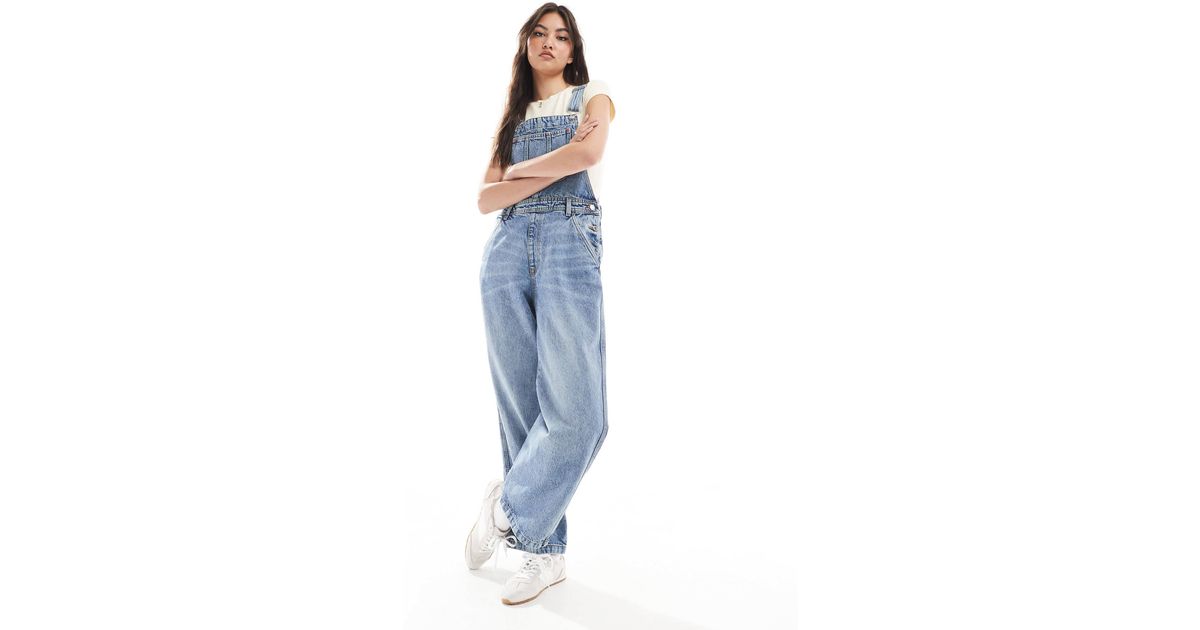 Monki 05913267 Monki Denim Dungarees in Blue | Lyst