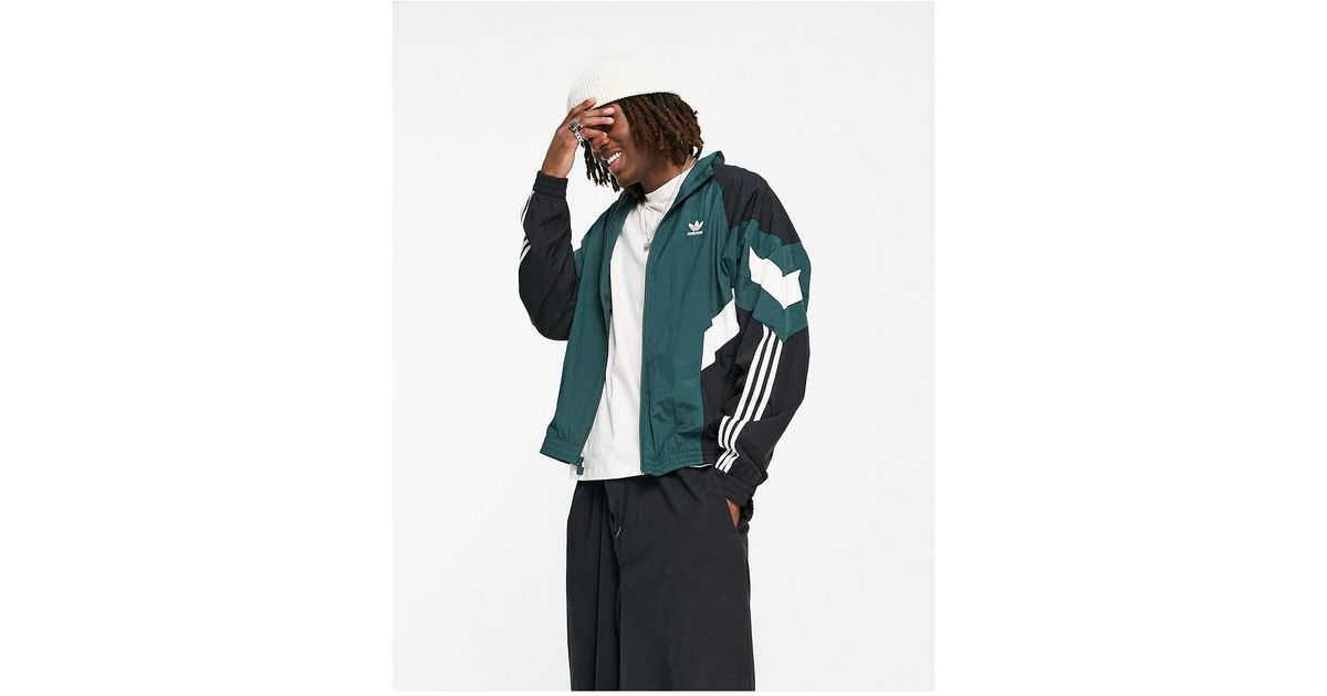 adidas Originals Rekive Graphic Detail Woven Track Top in Blue for Men | Lyst