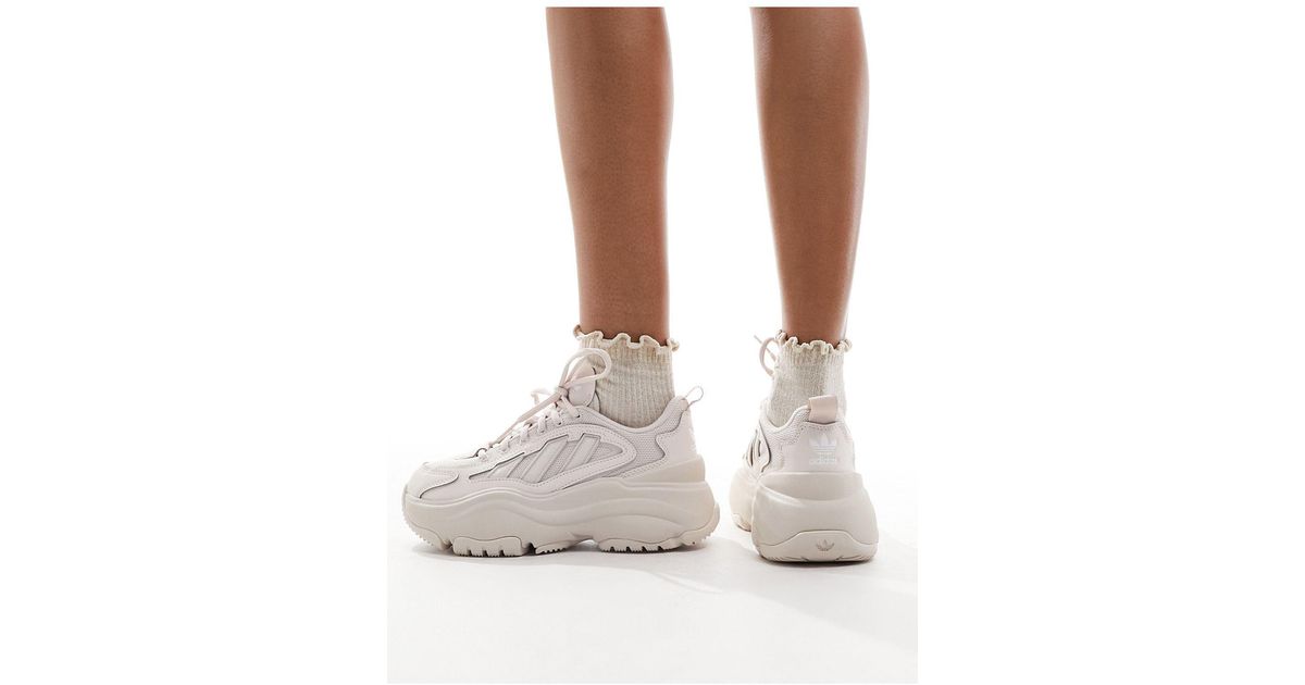 Adidas white chunky best sale trainers