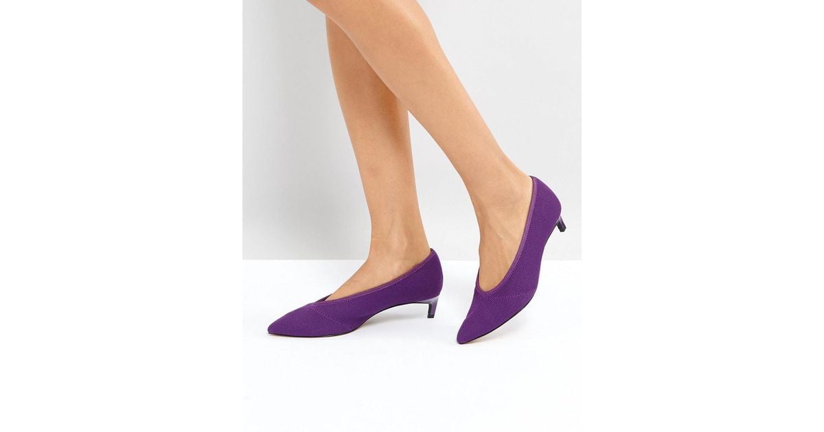 purple kitten heel shoes uk
