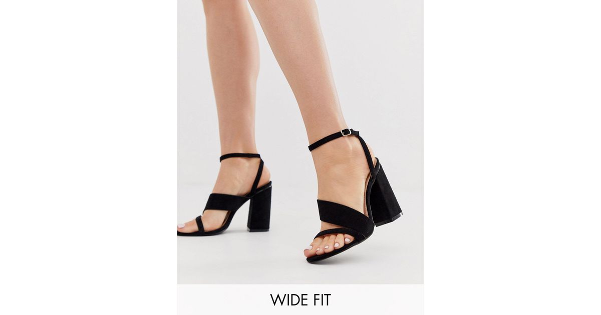 black block heels wide