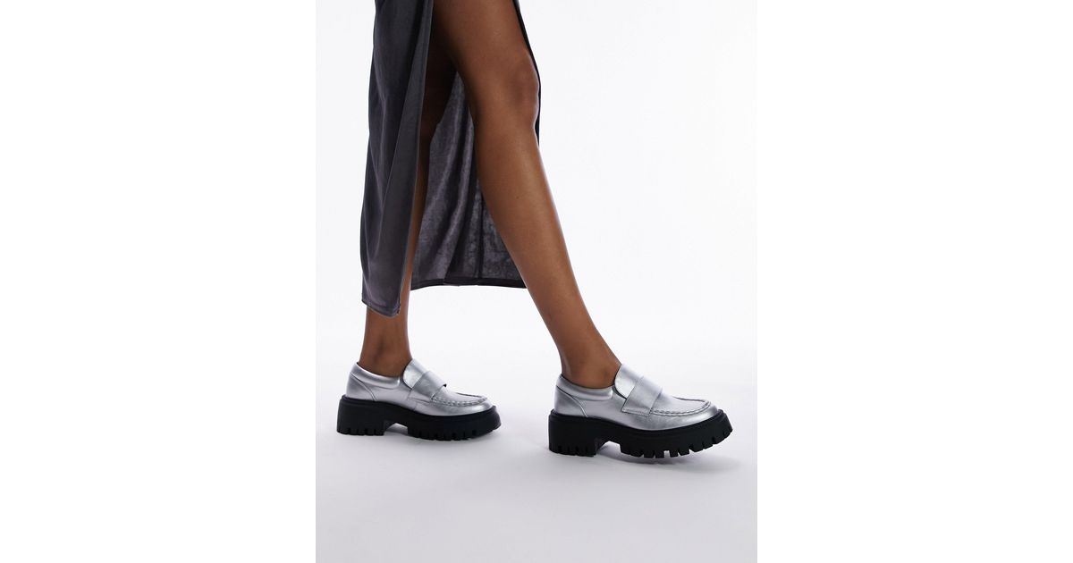 Lottie Chunky Loafer in White Lyst Canada