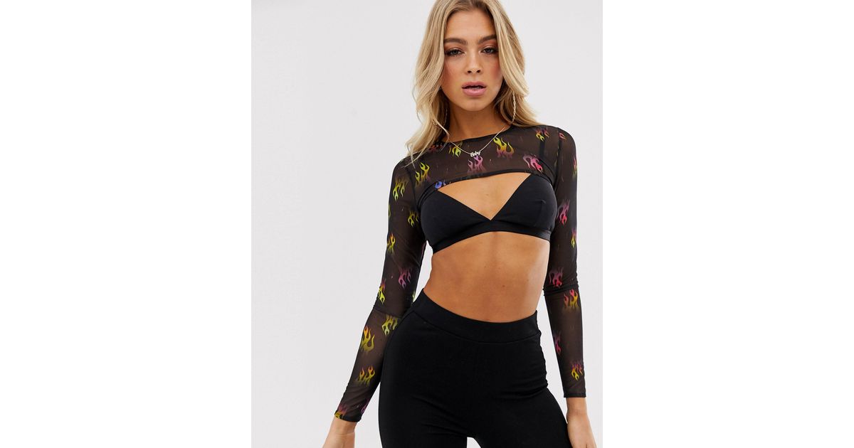 asos mesh crop top