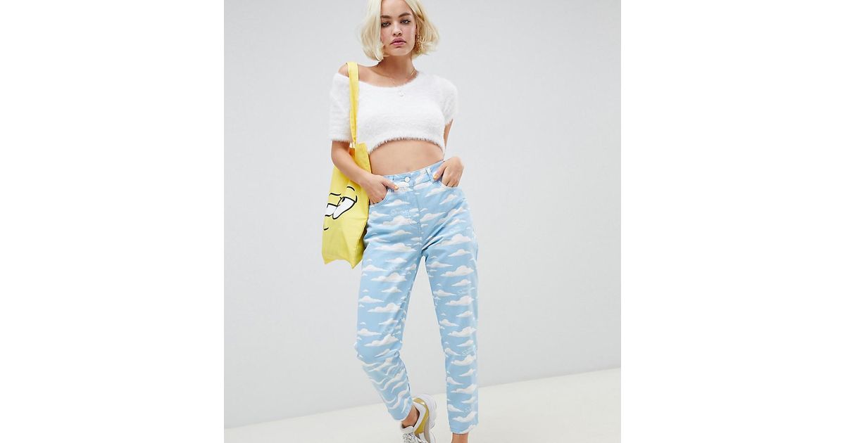 ASOS Denim The Simpsons X Mom Jeans In 