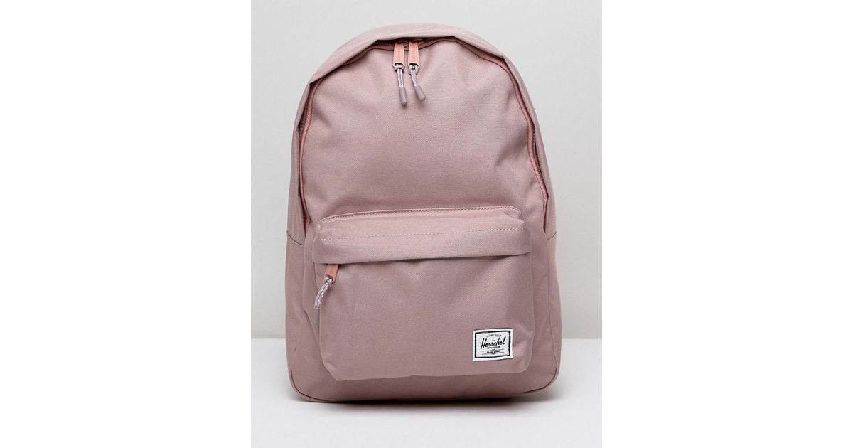 herschel classic mid volume pink backpack
