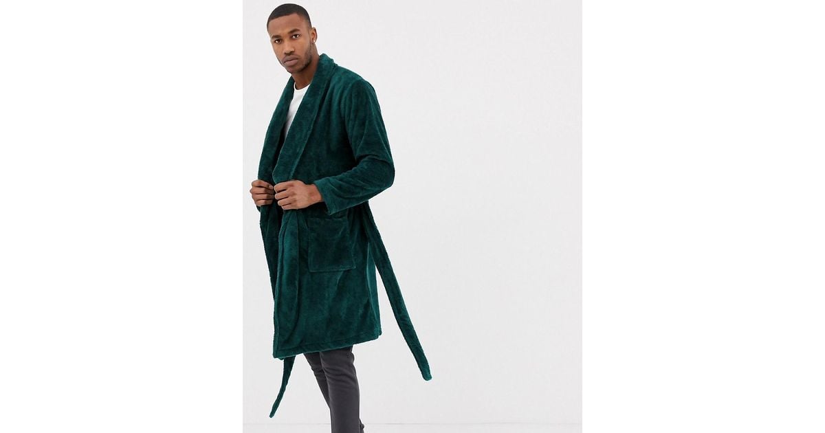 Emerald green dressing best sale gown