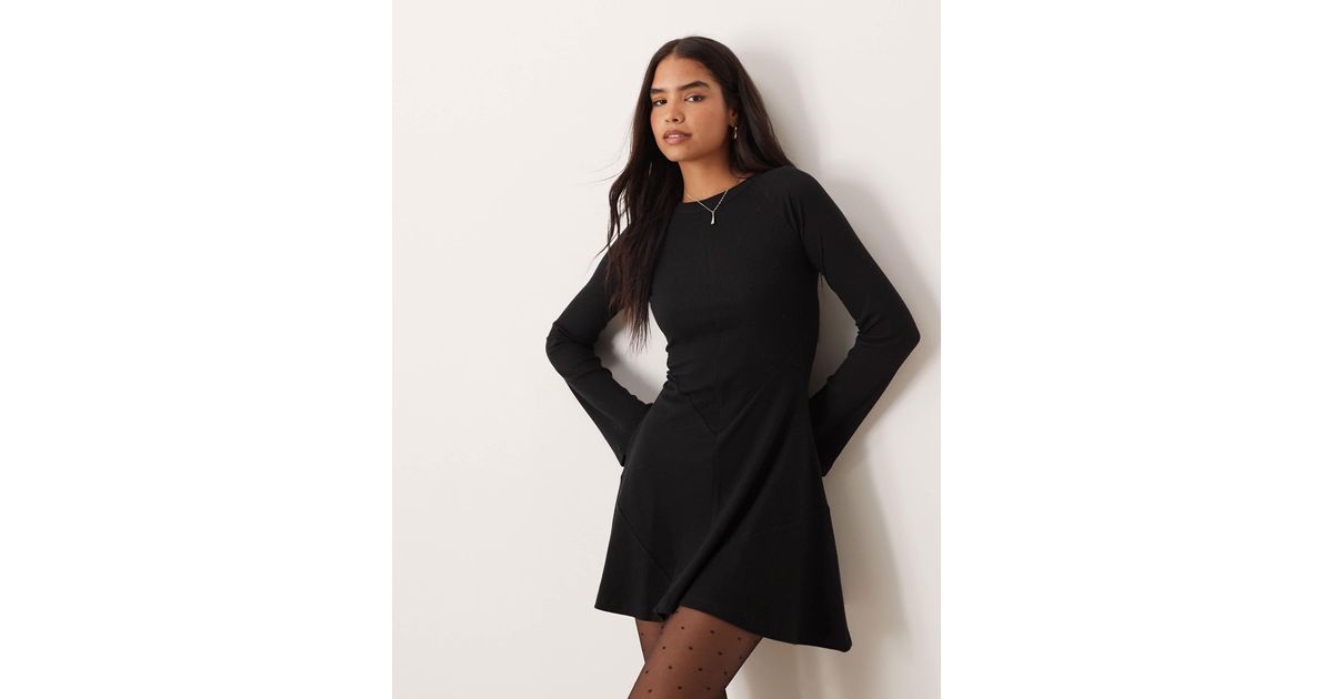 blue dress with mesh sleeves Blue Printed Mesh Overlay Long Sleeve Bodycon Midi Dress – AX Paris