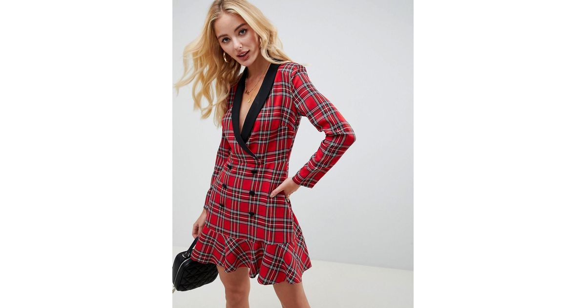 tartan tuxedo dress