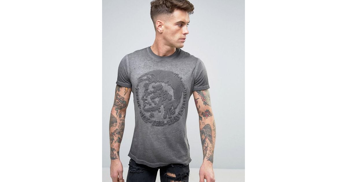 DIESEL T-diego-mm Mohawk T-shirt in Black for Men | Lyst