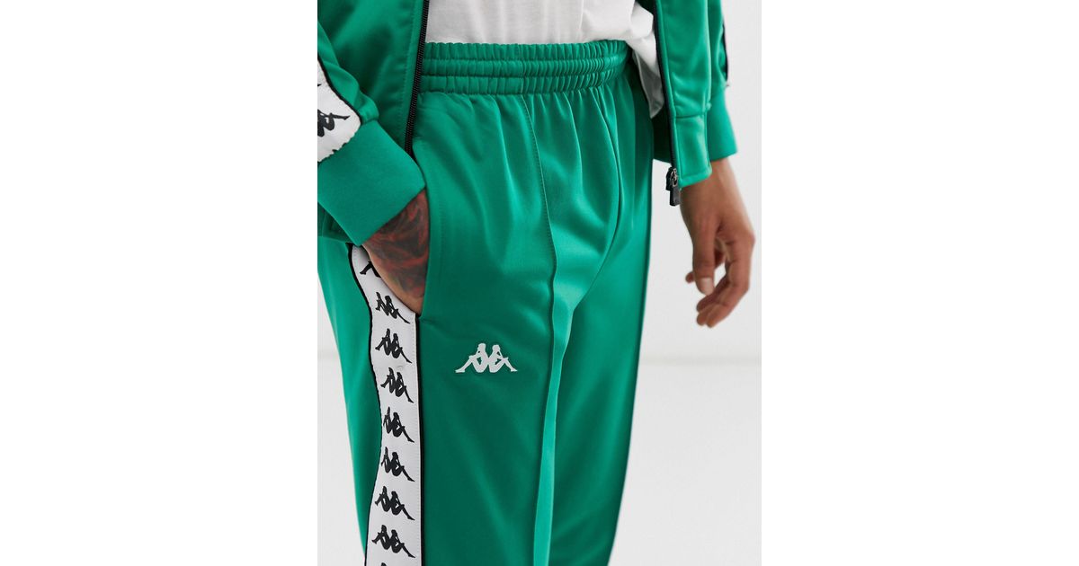 Kappa Synthetik – Banda Astoria – Schmal geschnittene, grüne Jogginghose  mit aufgesetzten Logostreifen in Grün für Herren | Lyst AT