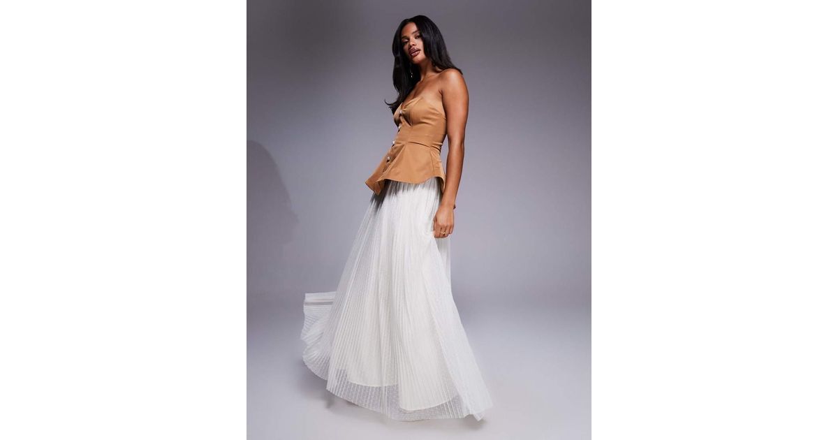 De Novia Vestido Palabra De Honor Asos Vestido De Novia Largo Con