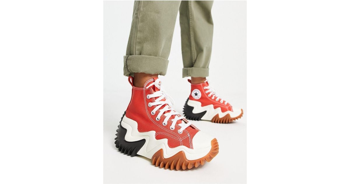 Run star motion - baskets à semelle plateforme Caoutchouc Converse en