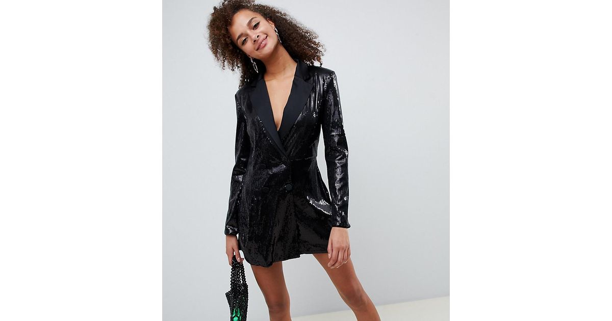 sequin blazer playsuit