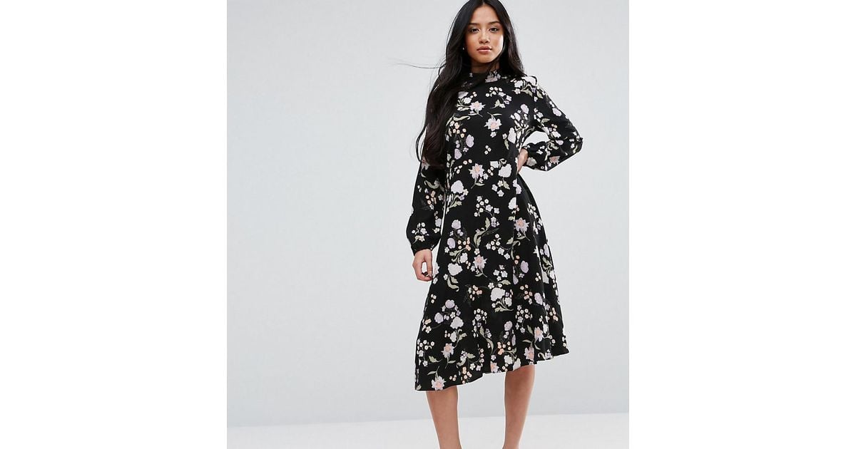 midi dress long sleeve new look