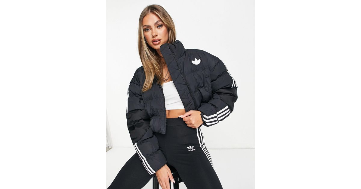 Three Stripe Cropped Padded Jacket 