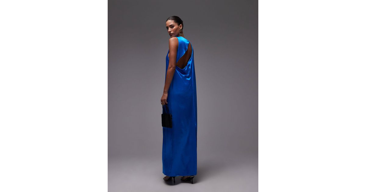 strapless open back dress Anoushka | High Neck Open Back Maxi Dress