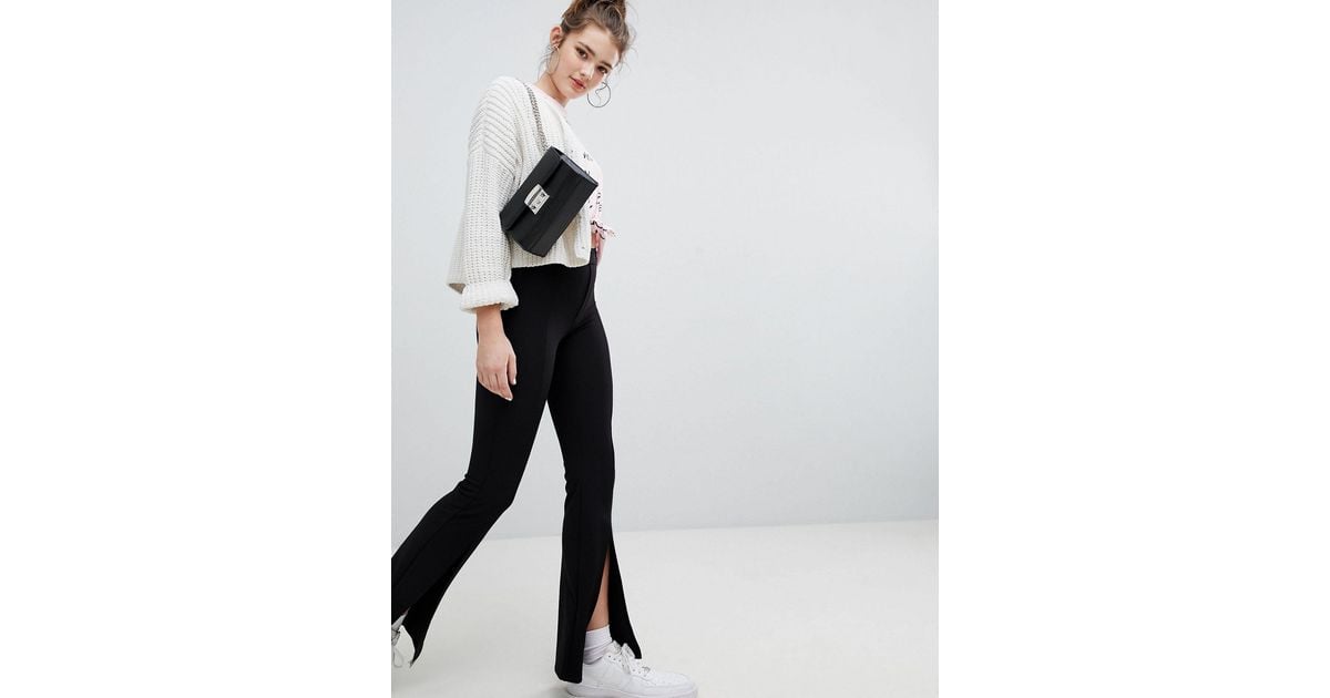 Pantalon evase fendu sur le devant hotsell