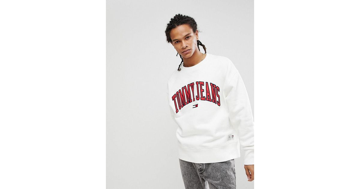 tommy jeans white sweatshirt