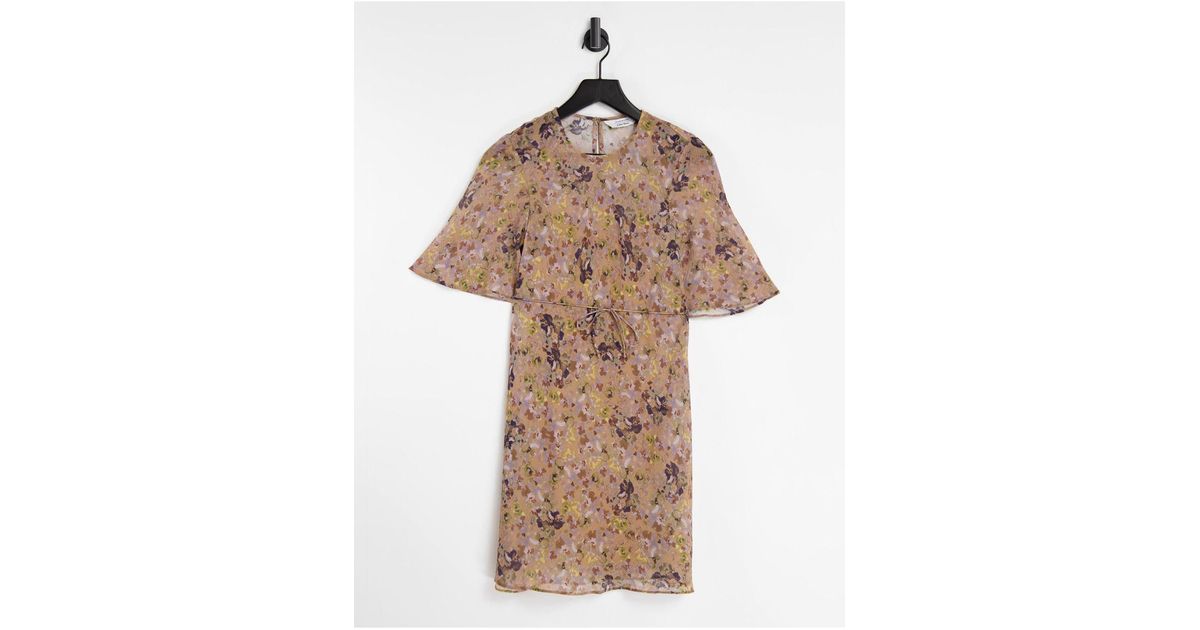 u0026 Other Stories Ditsy Floral Print Mini Dress in Yellow | Lyst