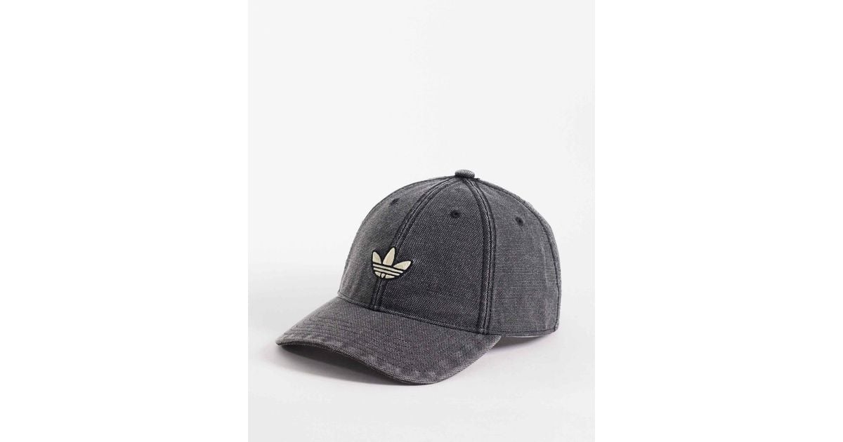 adidas Originals Italian Dye Strapback Cap in Black | Lyst