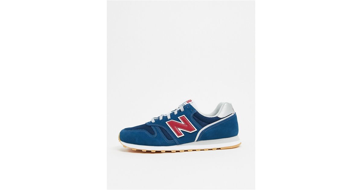 New Balance Suede 373 Trainers in Navy 
