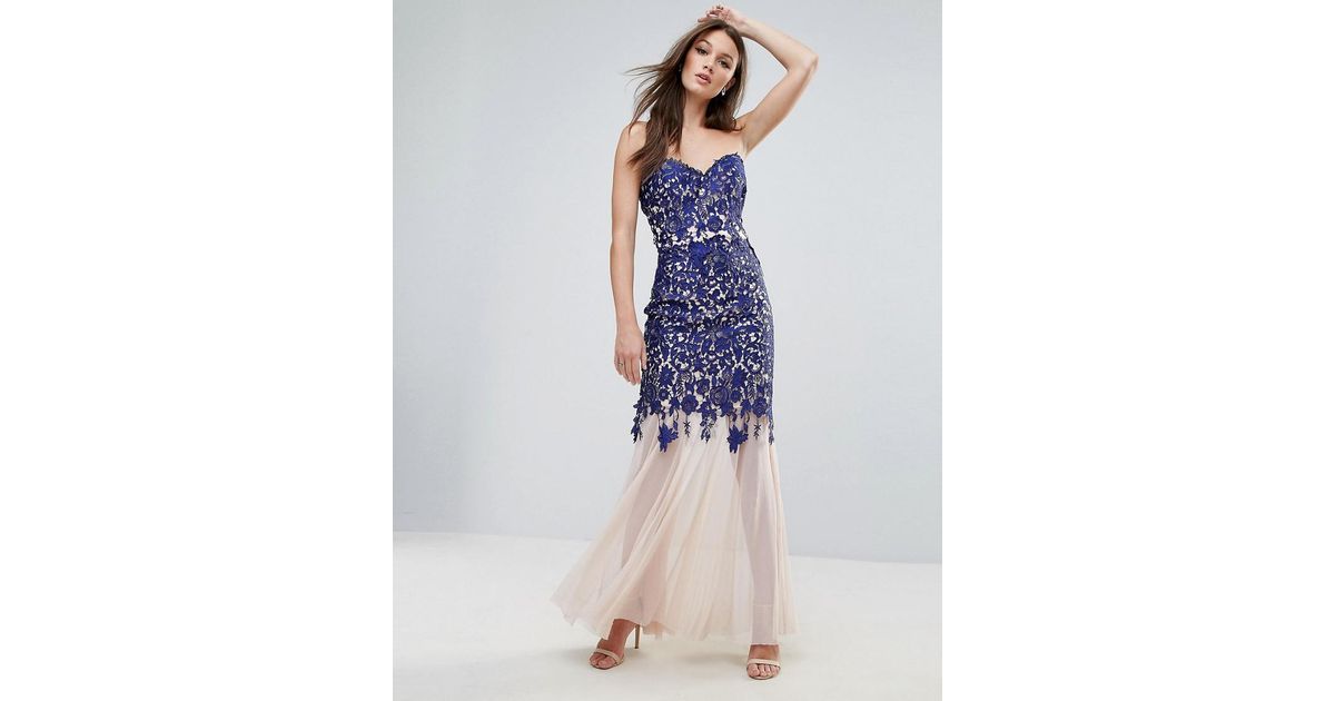 lipsy navy fishtail dress