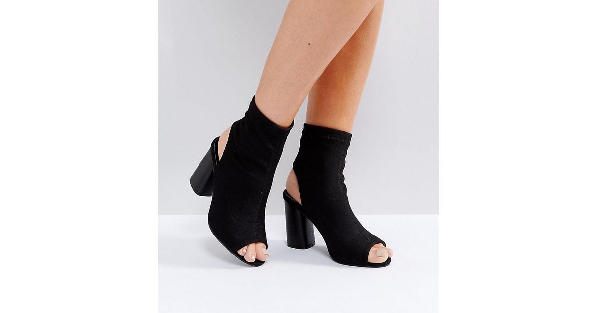 wide fit peep toe boots