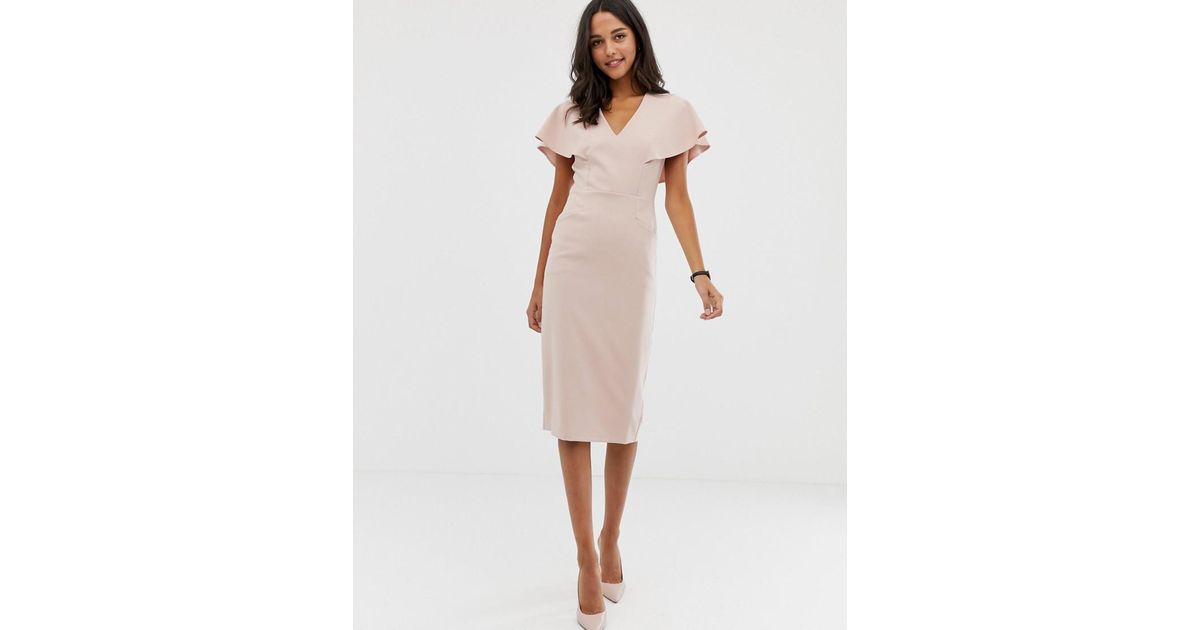 asos angel sleeve dress