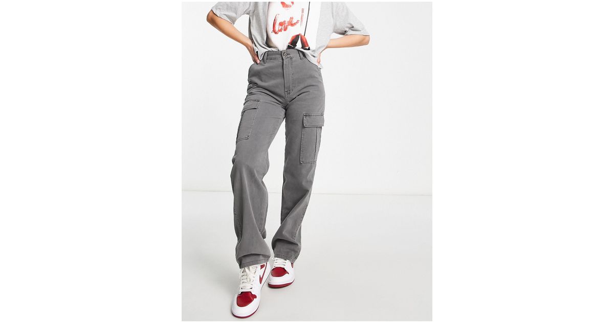 stradivarius straight leg cargo