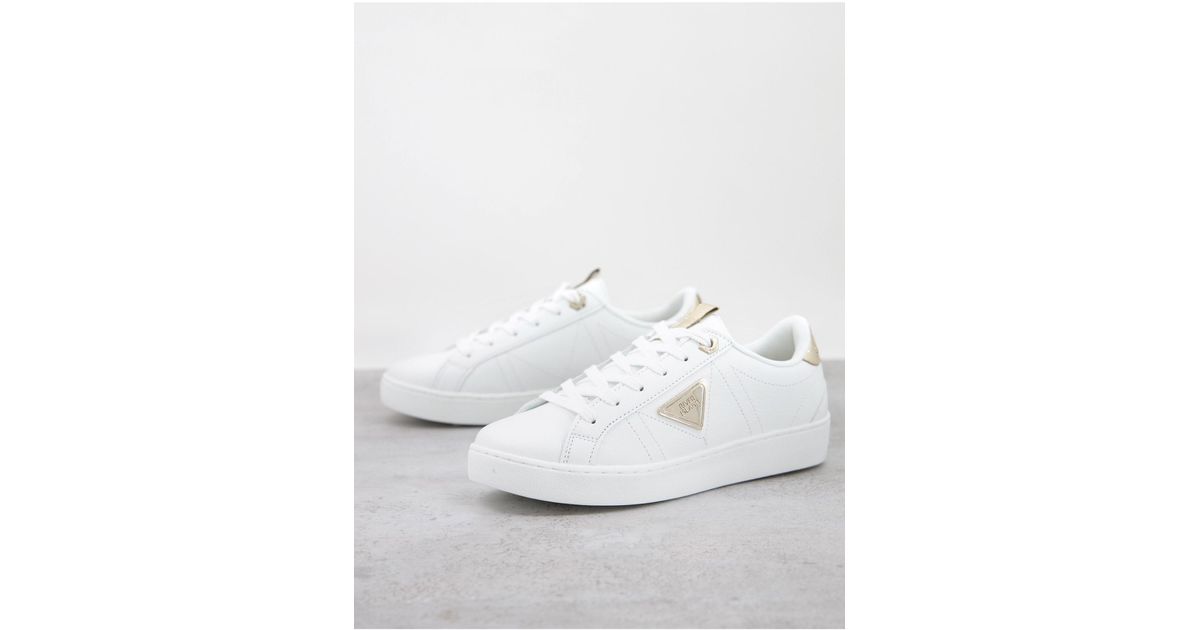 River Island Side Plate Trainers in White | Lyst