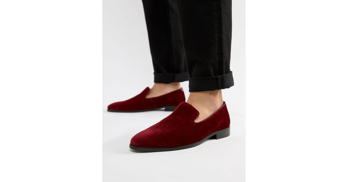 Dune Loafers Van Fluweel in het Rood voor heren | Lyst NL