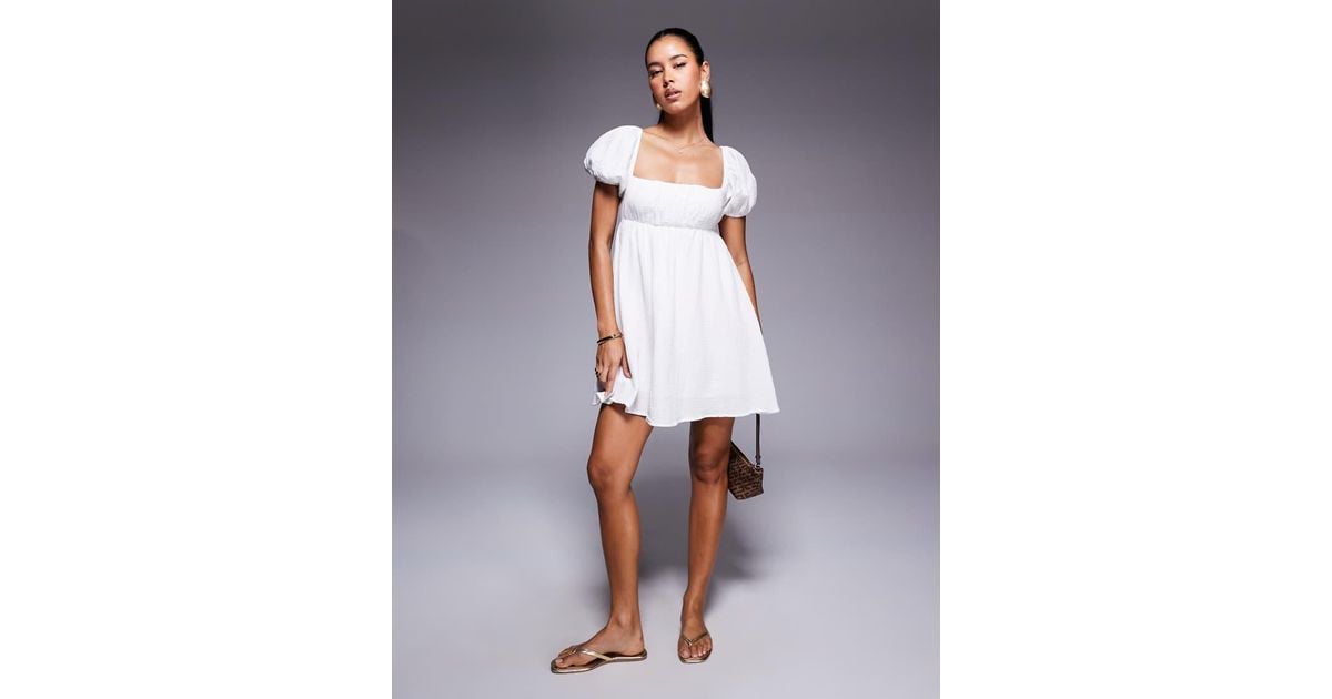open lace back dress Let's Dance Mini Dress White main image 0