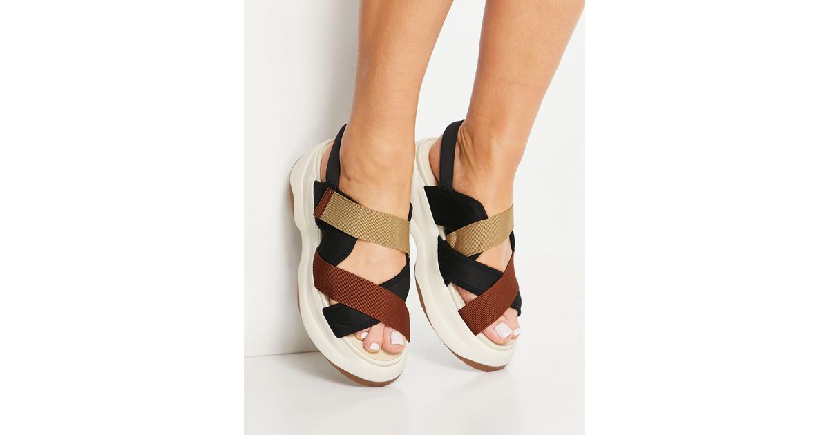 Essy - sandali flatform color ruggine misto con listini incrociati di  Vagabond Shoemakers | Lyst
